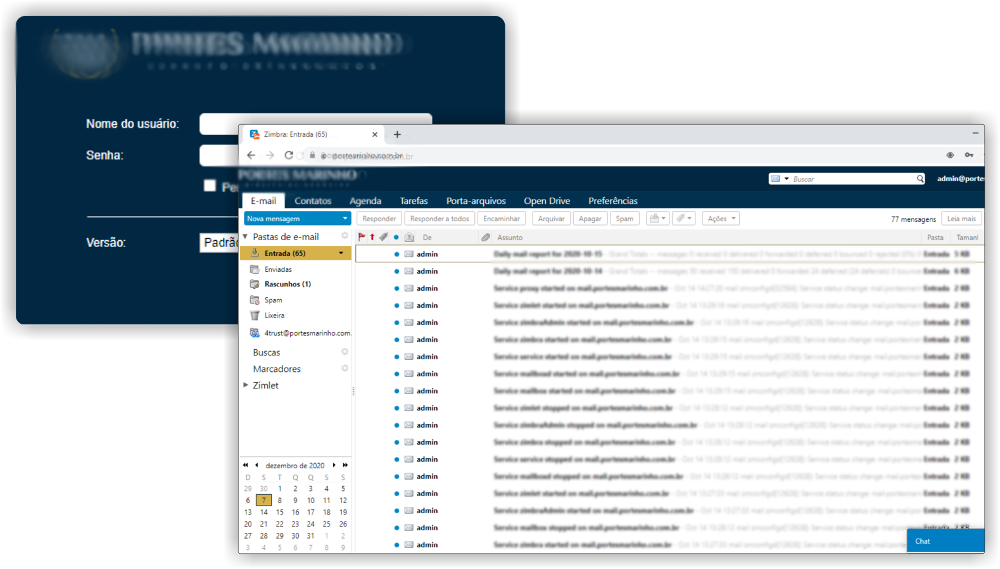 Servidor de email zimbra