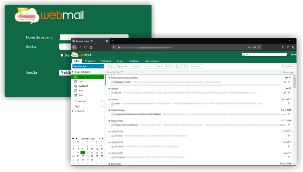 Servidor de email zimbra